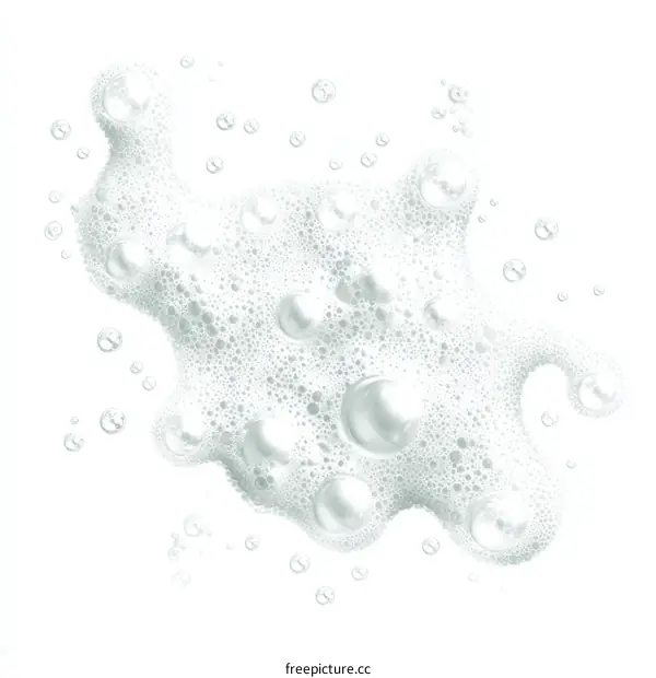 Close-up View of Soap Bubbles and Lather