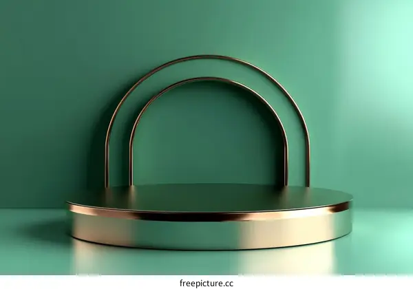 Modern Geometric Emerald Green Display Podium