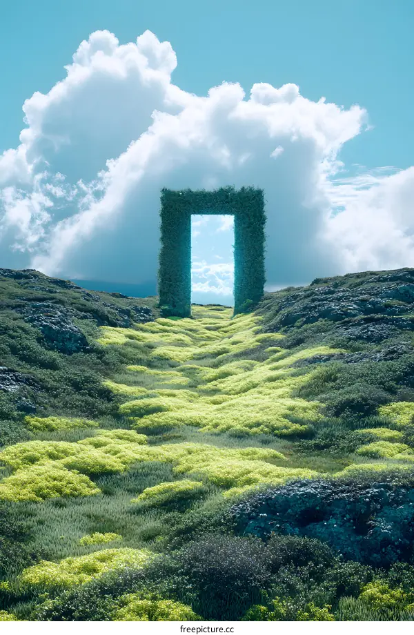 Green Doorway To The Sky