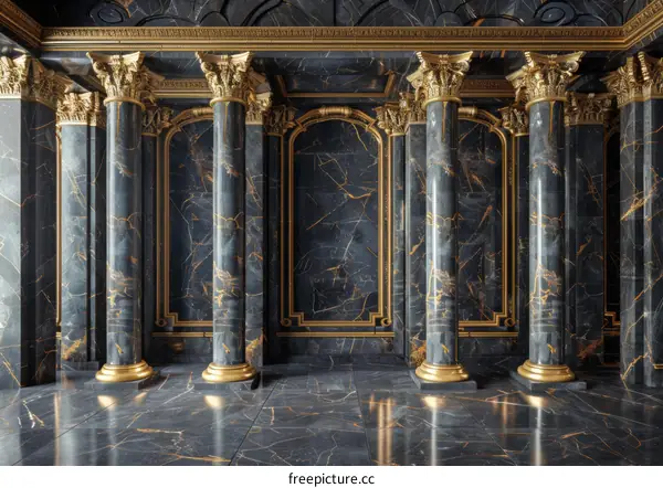Luxury Marble Columns Interior Design