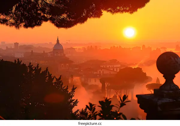 Sunrise Over the Cityscape