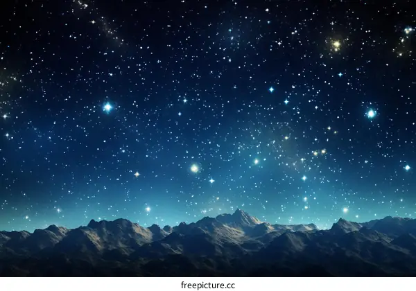 Starry Night Over the Mountains