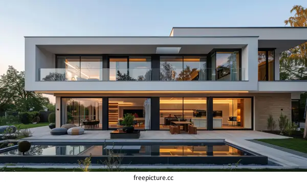 Modern Minimalist House with Pool and Terrace