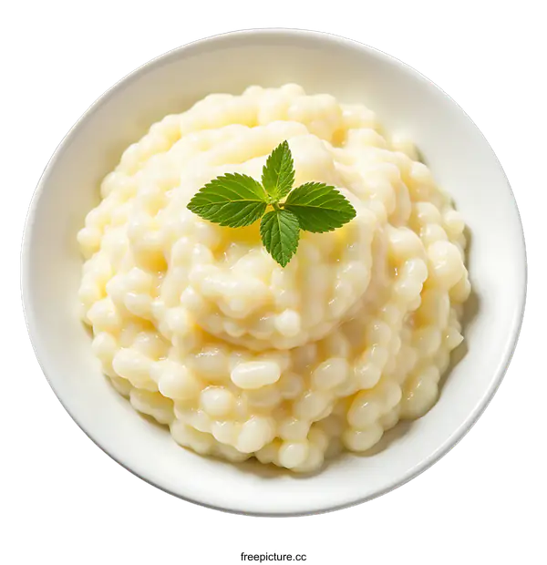 [Transparent Background PNG]Creamy Dessert Pudding in a Bowl