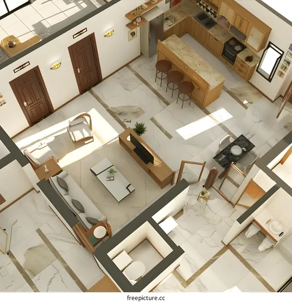 Modern Apartment Interior Design Floor Plan