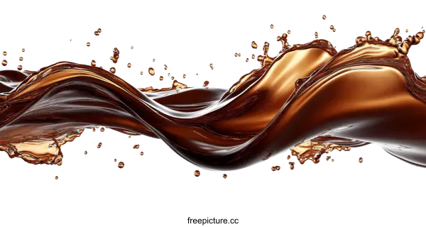 [Transparent Background PNG]Abstract Coffee Splash Art