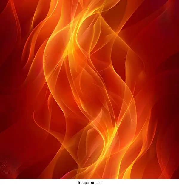 Abstract Red and Yellow Wavy Lines Background