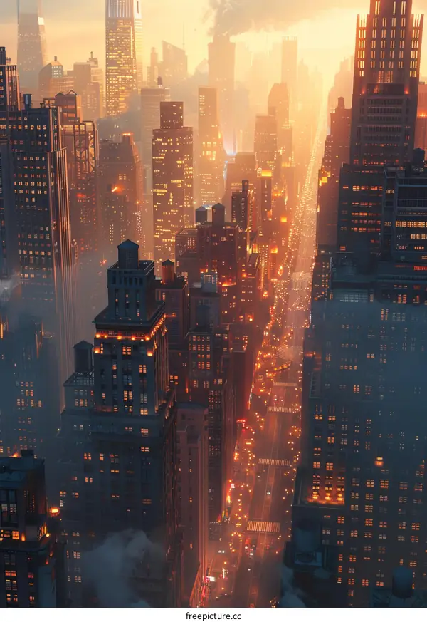 Cityscape of the Futuristic Metropolis