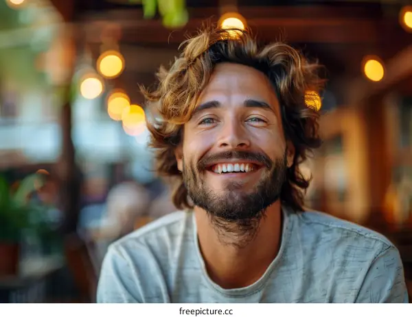 Portrait of a Smiling Caucasian Man