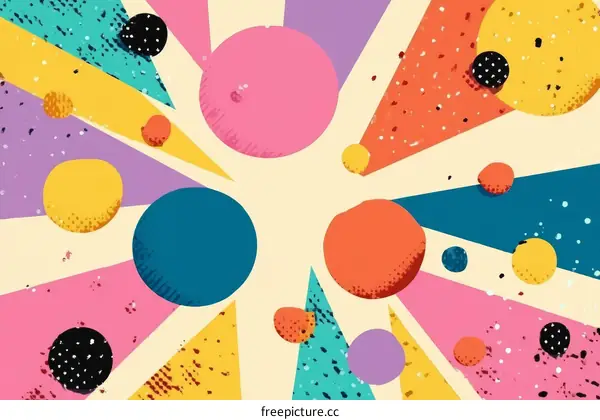 Abstract Colorful Geometric Shapes Design