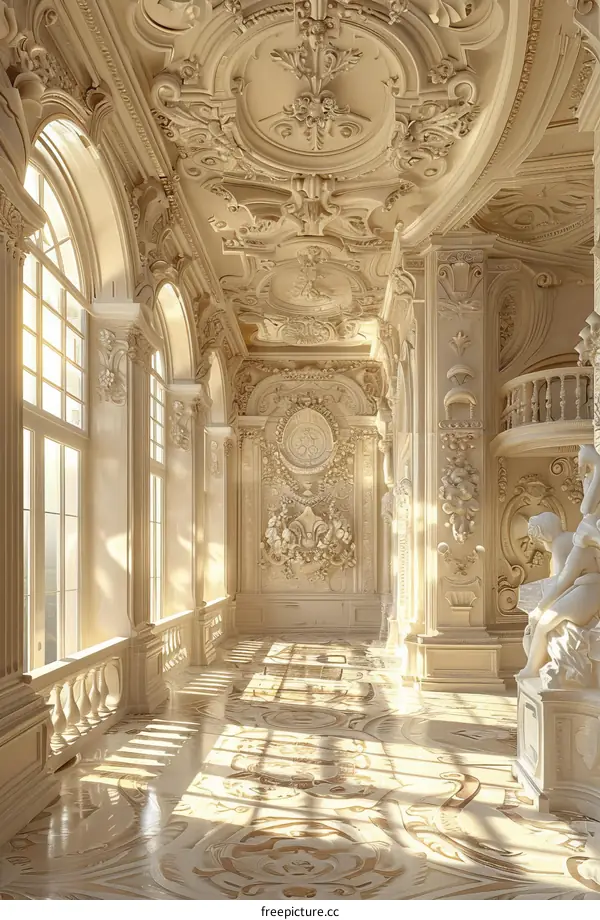 Elegant Palace Interior Design Illustration