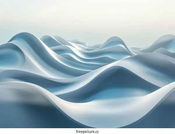 Abstract Blue and White Wave Background