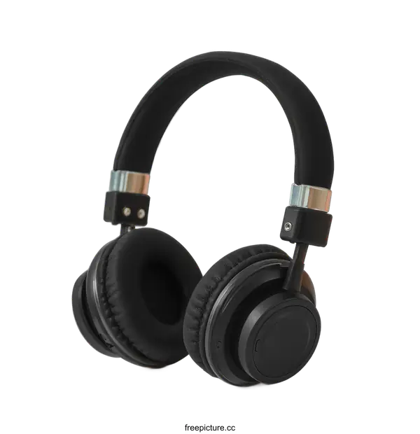 [Transparent Background PNG]Black Over-Ear Headphones Studio Quality