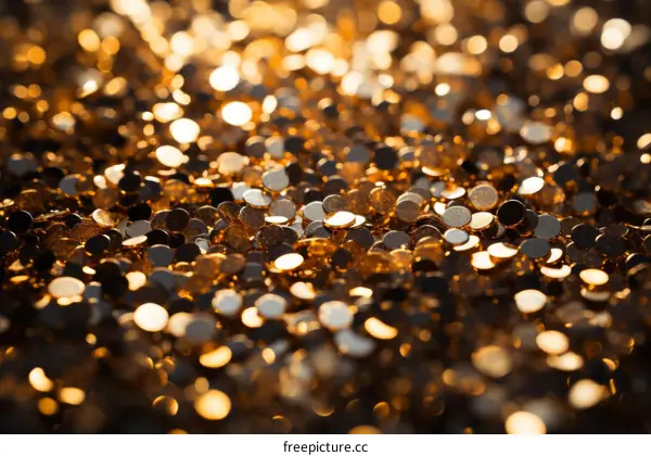 Golden Luxurious Background with Spectacular Lights