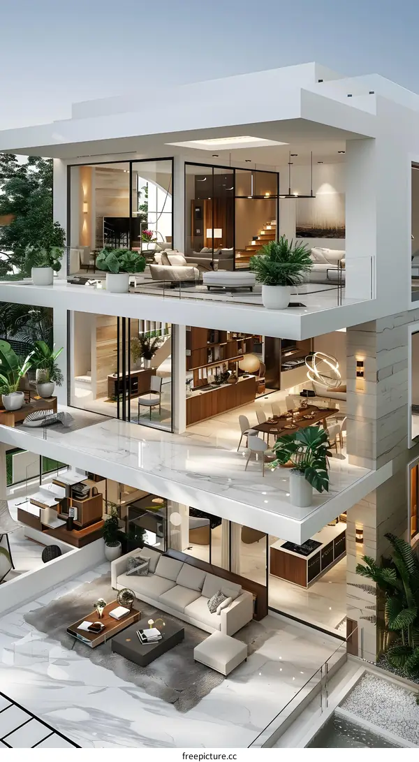 Modern minimalist villa