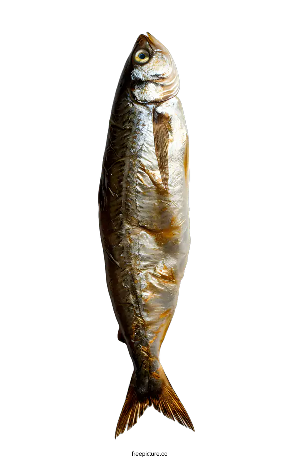 [Transparent Background PNG]smoked herring fish on white background