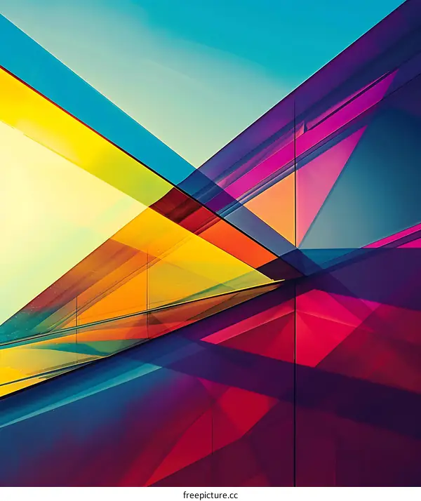 Abstract Colorful Geometric Shapes Design Background
