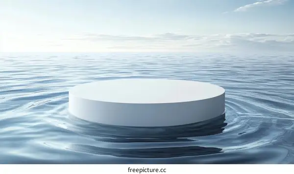 Blank Product Display on Calm Water Surface