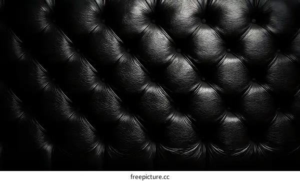 Black Leather Upholstery Texture Background
