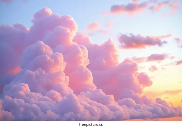 Pastel Cloudscape at Sunset