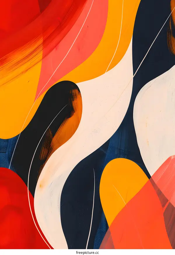 Abstract Art Background With Colorful Shapes