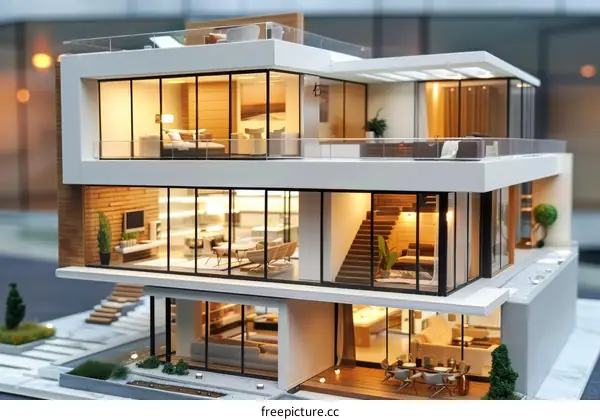 Modern Architecture Model Showcase