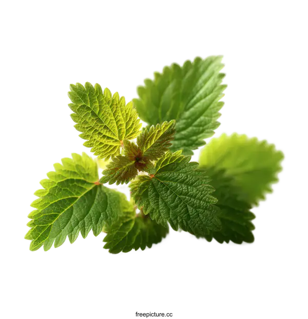 [Transparent Background PNG]Closeup of Fresh Nettle Leaves