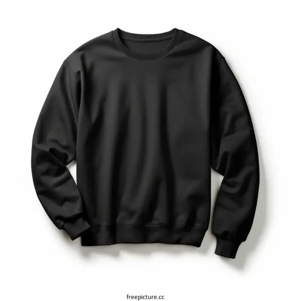 Black sweatshirt mockup front view
