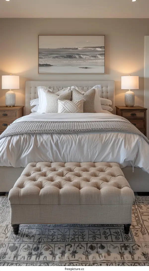 A Picturesque Beach-Themed Master Bedroom