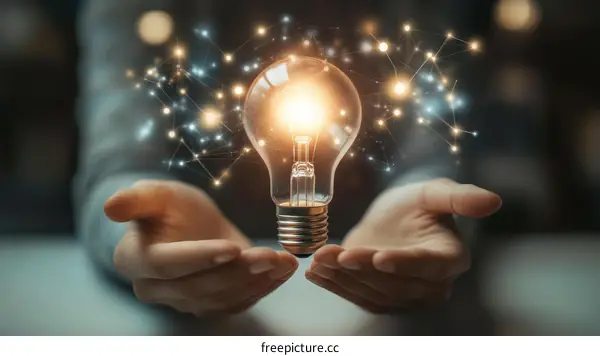 Innovative Idea in Hands of a Person