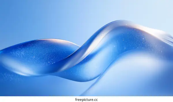 Abstract Blue Liquid Wave Design