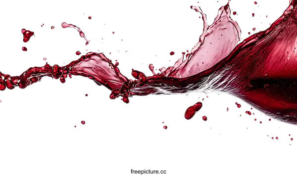 [Transparent Background PNG]Red Wine Splash Abstract Art
