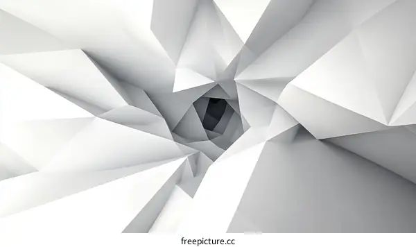Abstract Geometric Shapes White Architecture Design