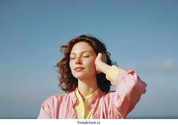 Peaceful Woman Enjoying the Outdoors
