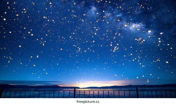 Starry Night Over Lake Tahoe