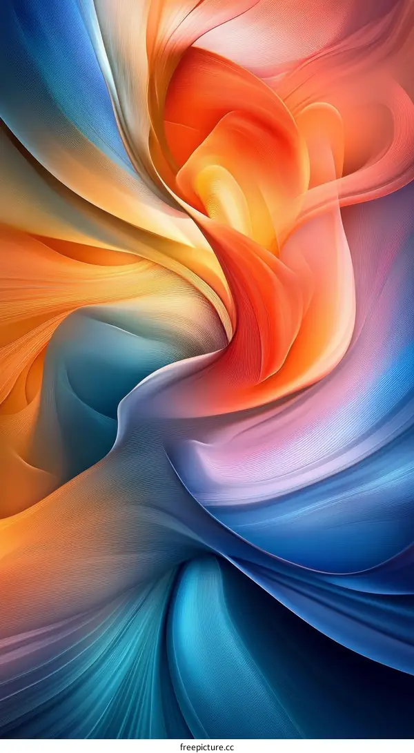 Abstract Flowing Colors Design