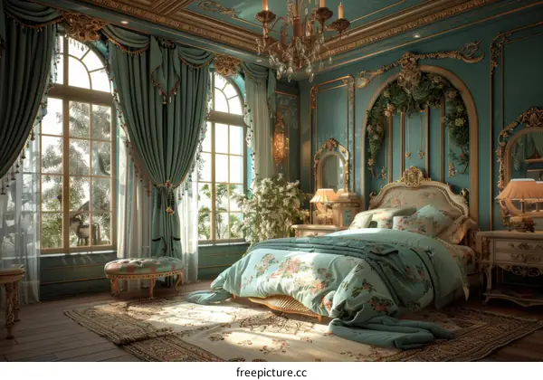 Elegant Antique Bedroom Interior Design