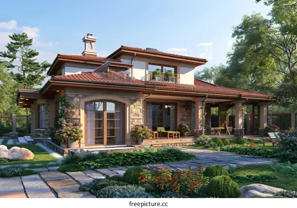 Luxury European Villa with Stunning Yard