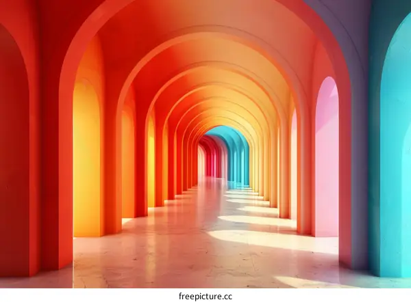 Colorful Arches Perspective