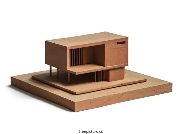 Modern Wooden House Model Architectural Design