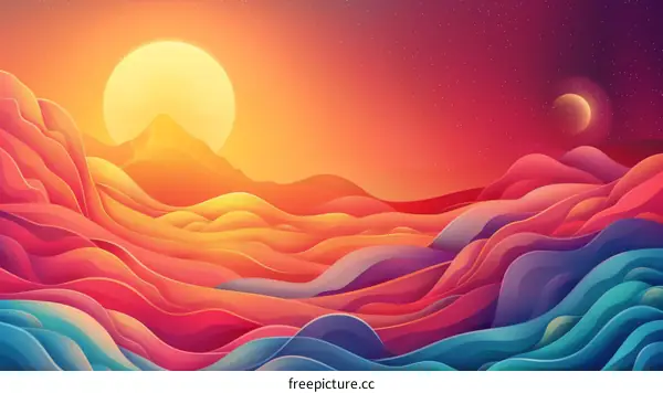 Sunset Over Majestic Hills