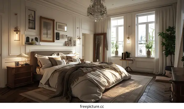 European-style luxury bedroom