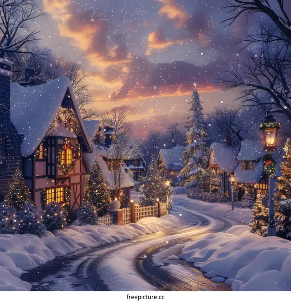 Snowy Christmas Village
