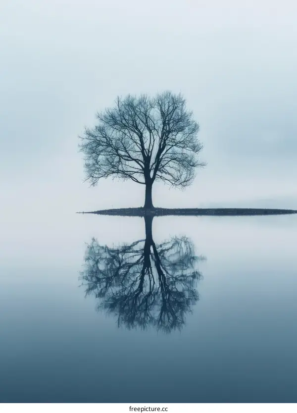 Solitary Tree Reaching for the Sky