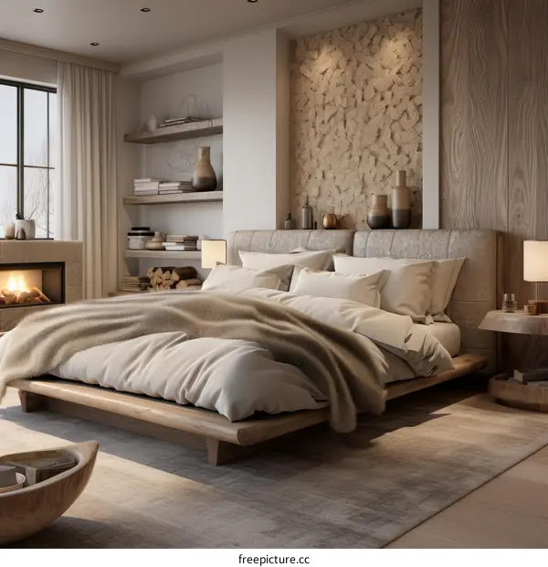 Cozy Minimalist Modern Bedroom Interior