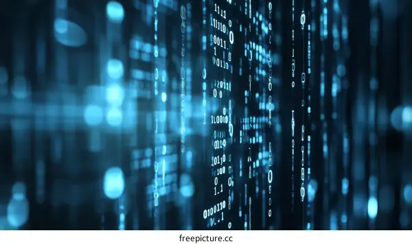 Abstract Digital Binary Code Background