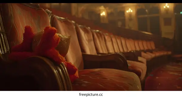 Empty Theater Seats with Plush Toys