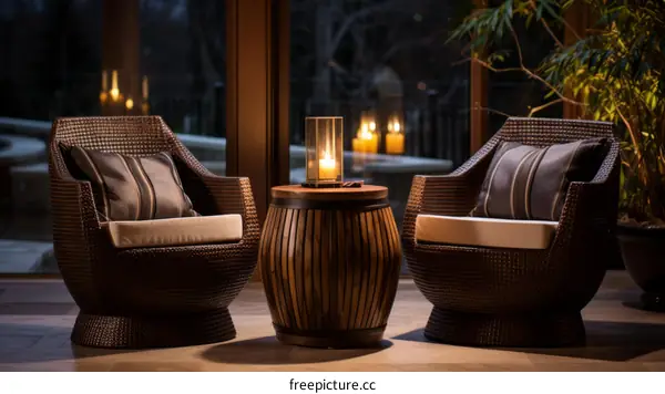 Wicker Chairs by the Window