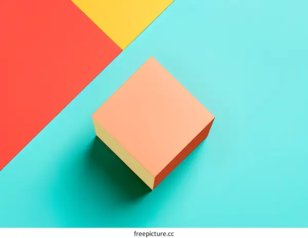 Abstract Geometric Shapes with Colored Paper