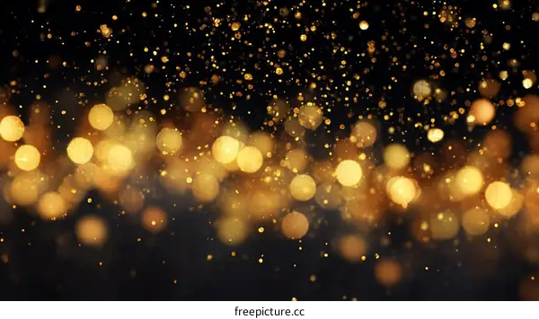 Golden Light Bokeh Background